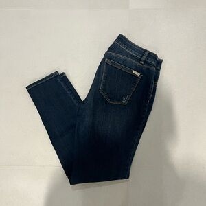 White House Black Market Skinny Jeans with sequins inside distressed details